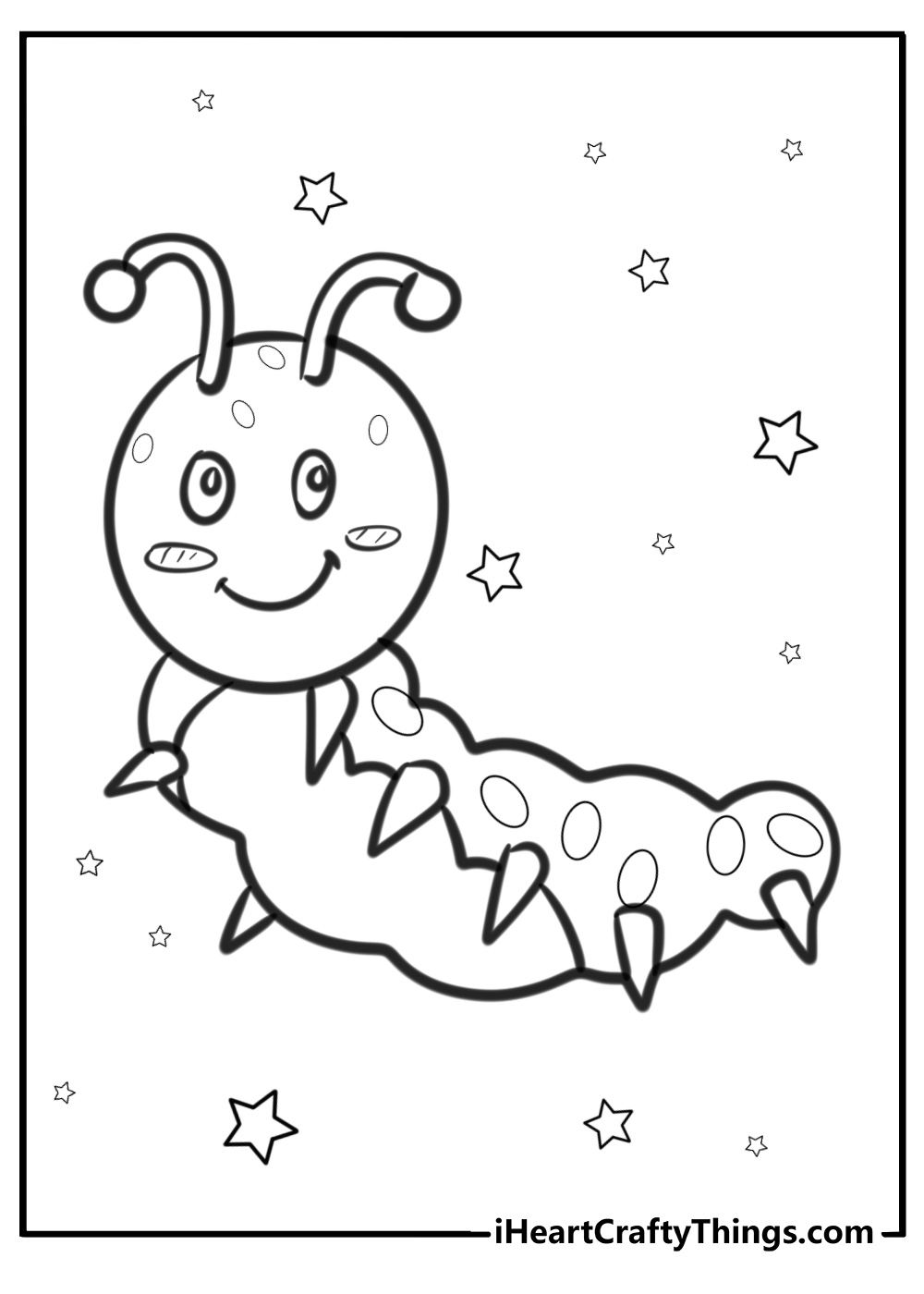 Preschool caterpillar coloring page