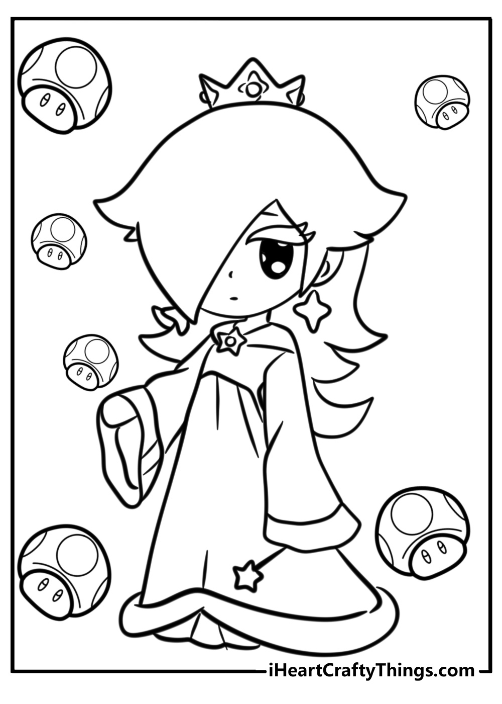 Printable princess rosalina coloring pages