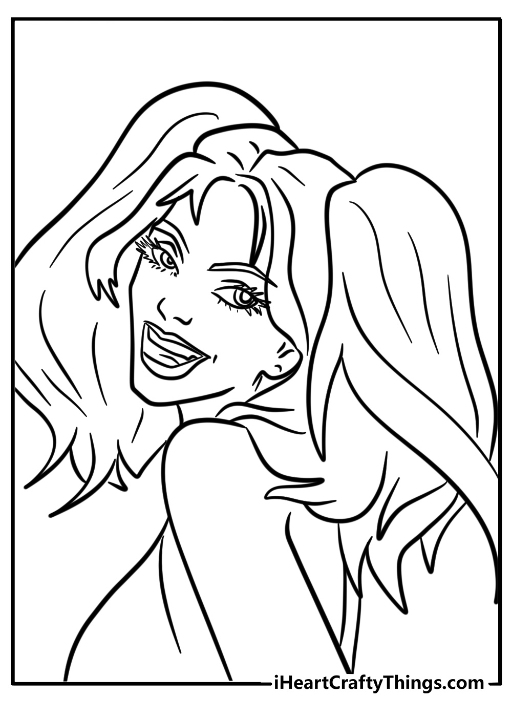 Realistic harley quinn coloring pages