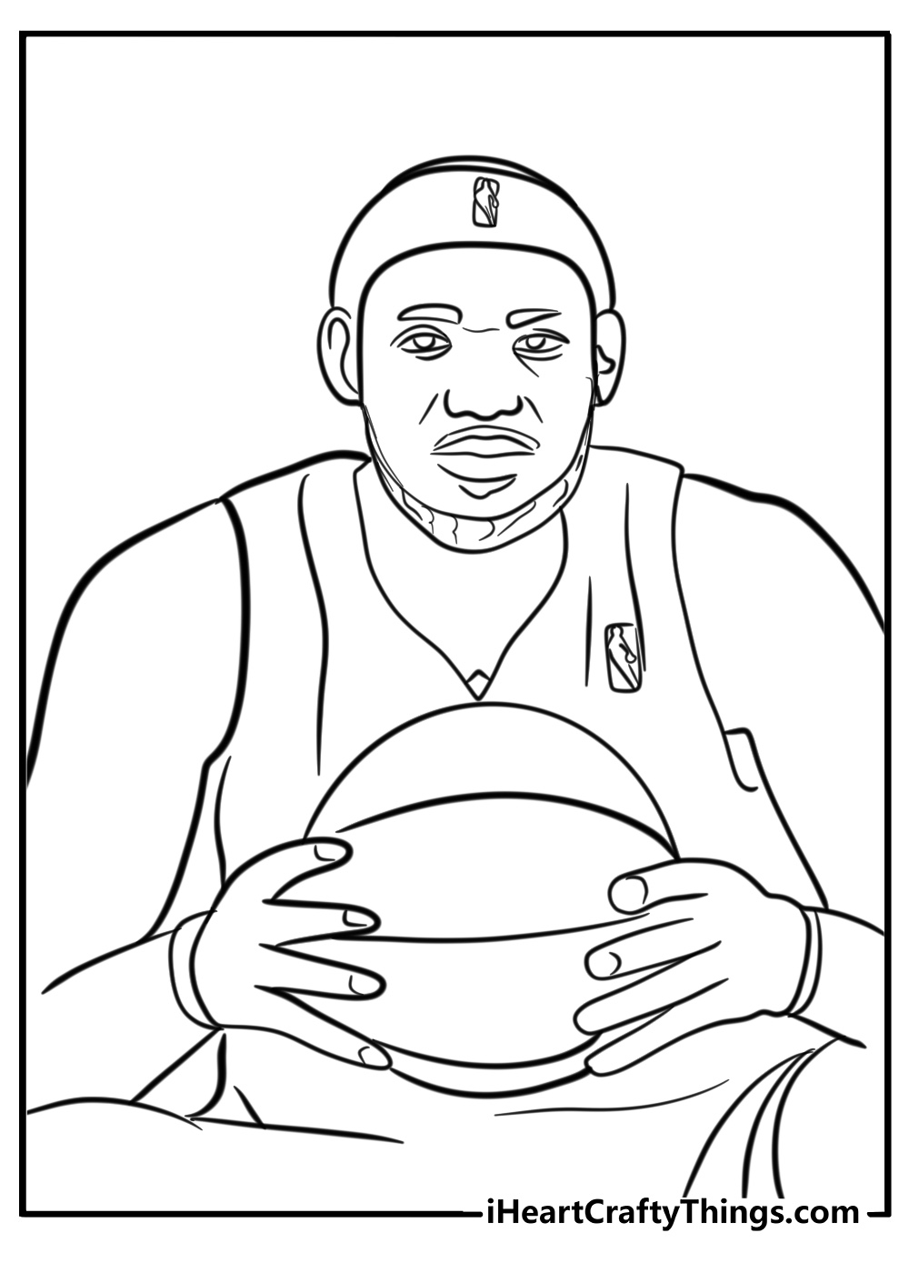 Realistic Lebron James coloring pages