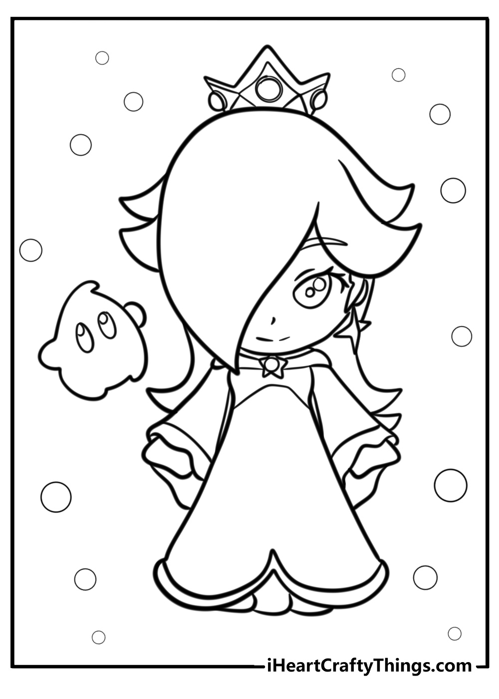 Rosalina and luma coloring pages