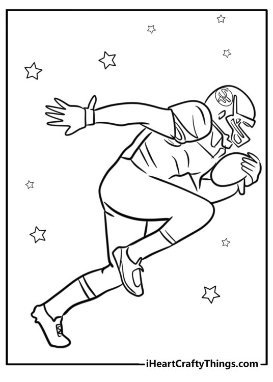 San francisco 49ers player free printable pdf coloring page