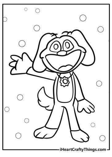 Smiling critters coloring pages dogday