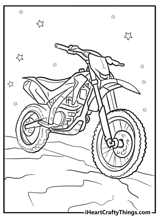 Supercross dirt bike coloring pages