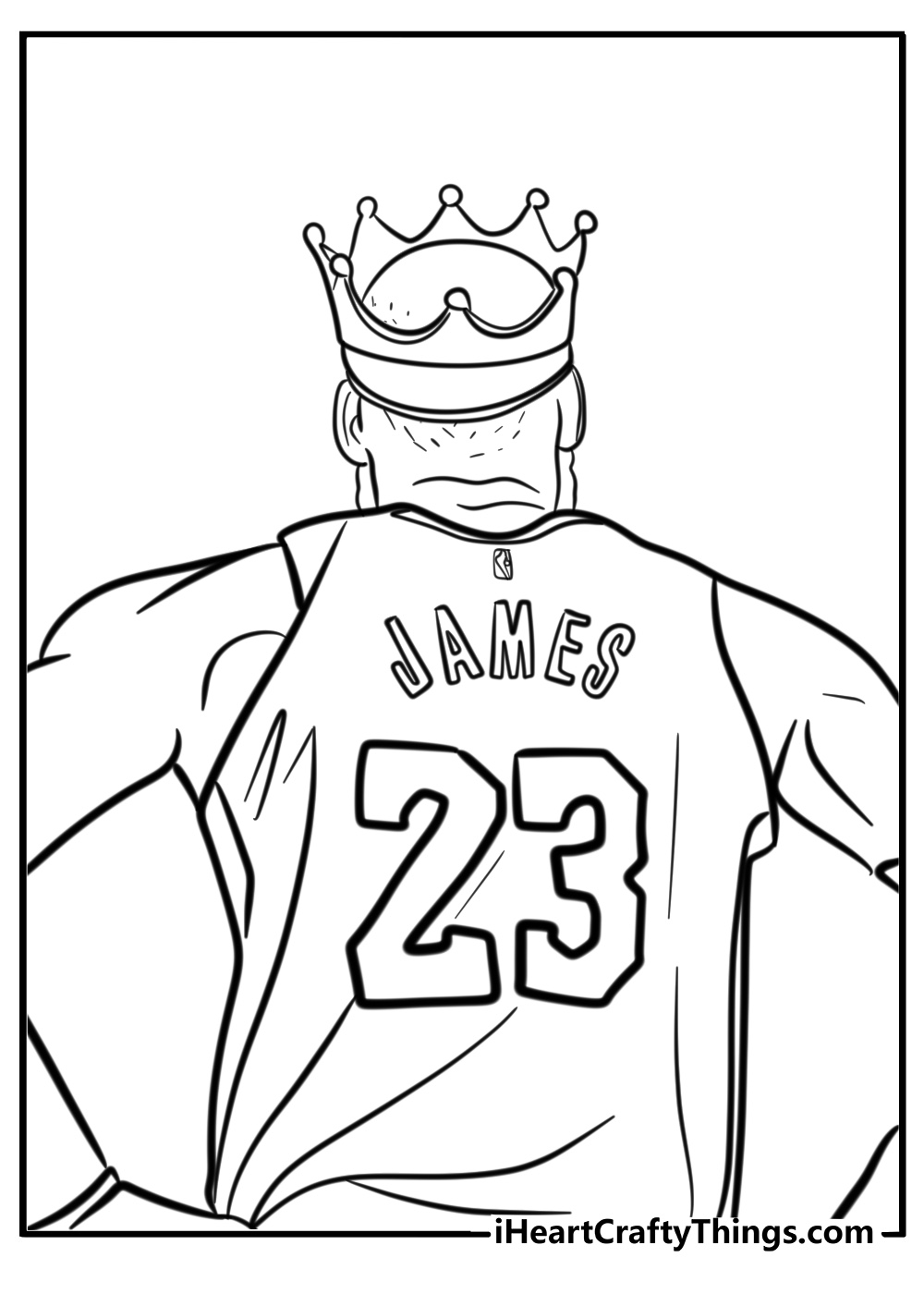 The king Lebron James poster printable to color