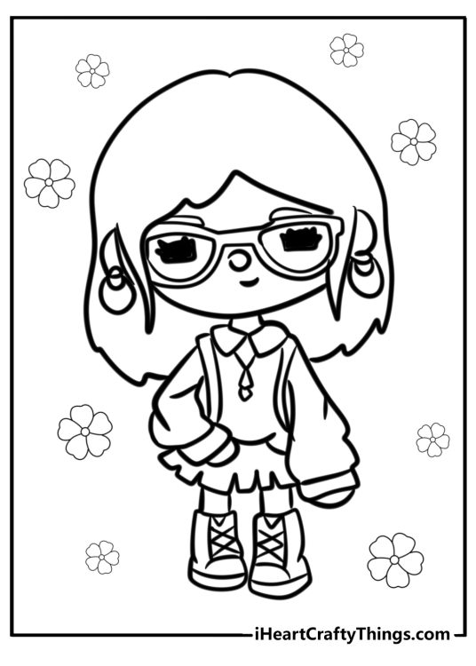 Toca boca girl coloring pages