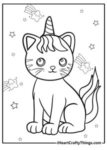 31 New Unicorn Cat Coloring Pages (100% Free To Print)