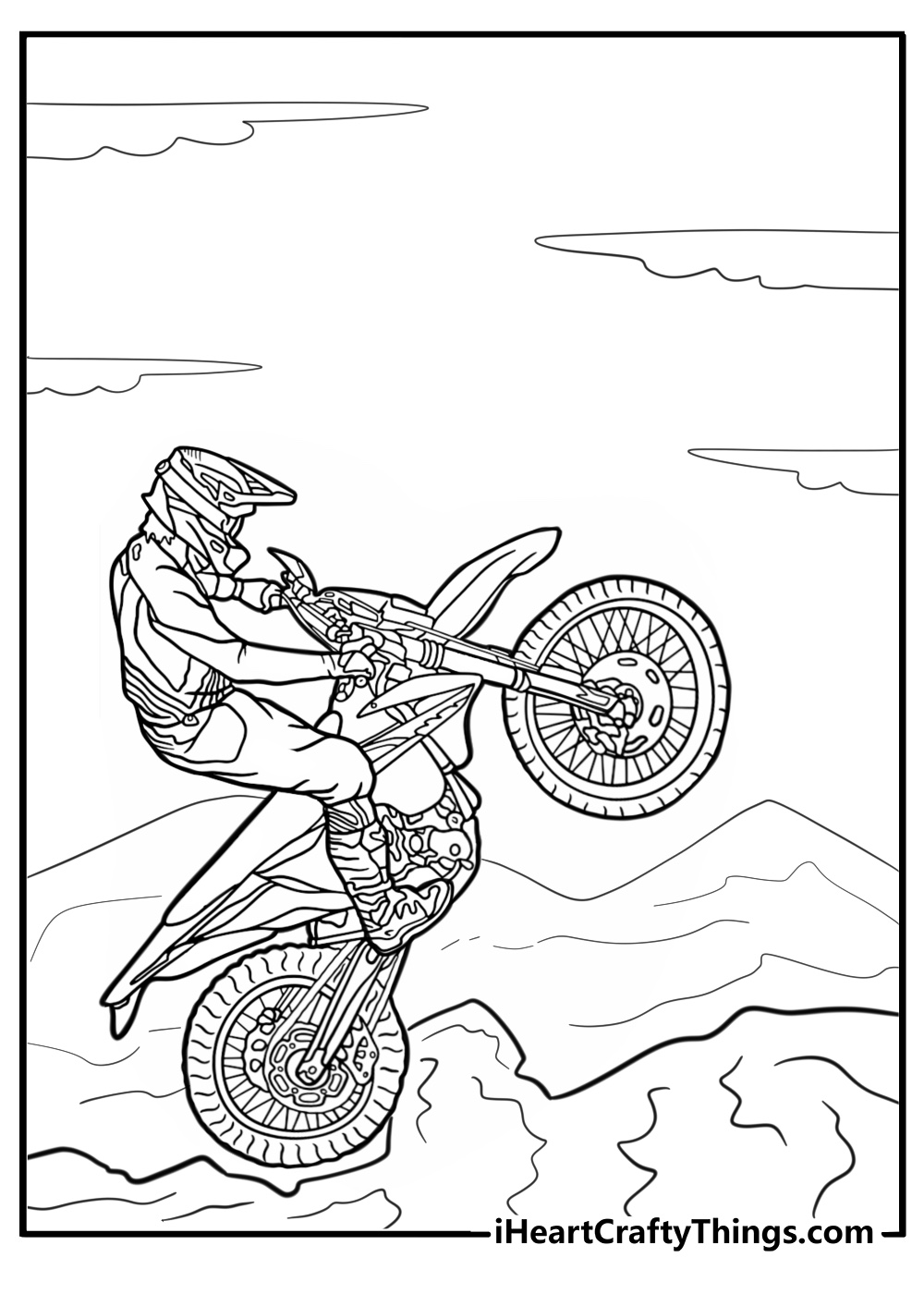 Yamaha dirt bike coloring pages