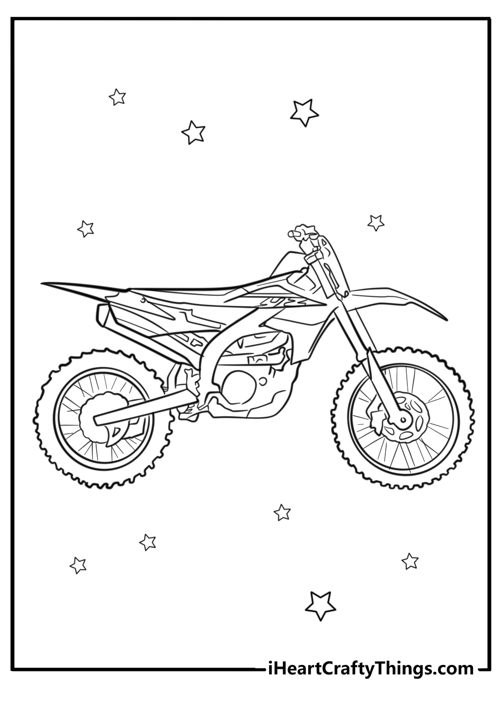 Yamaha yz450f dirt bike coloring page