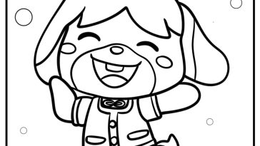 Animal crossing coloring pages