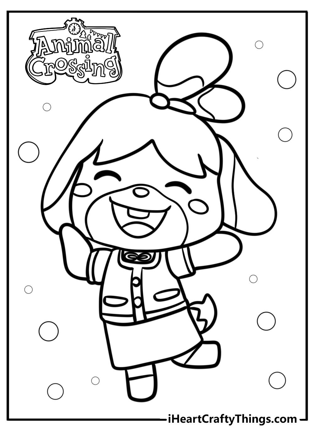 Animal crossing coloring pages