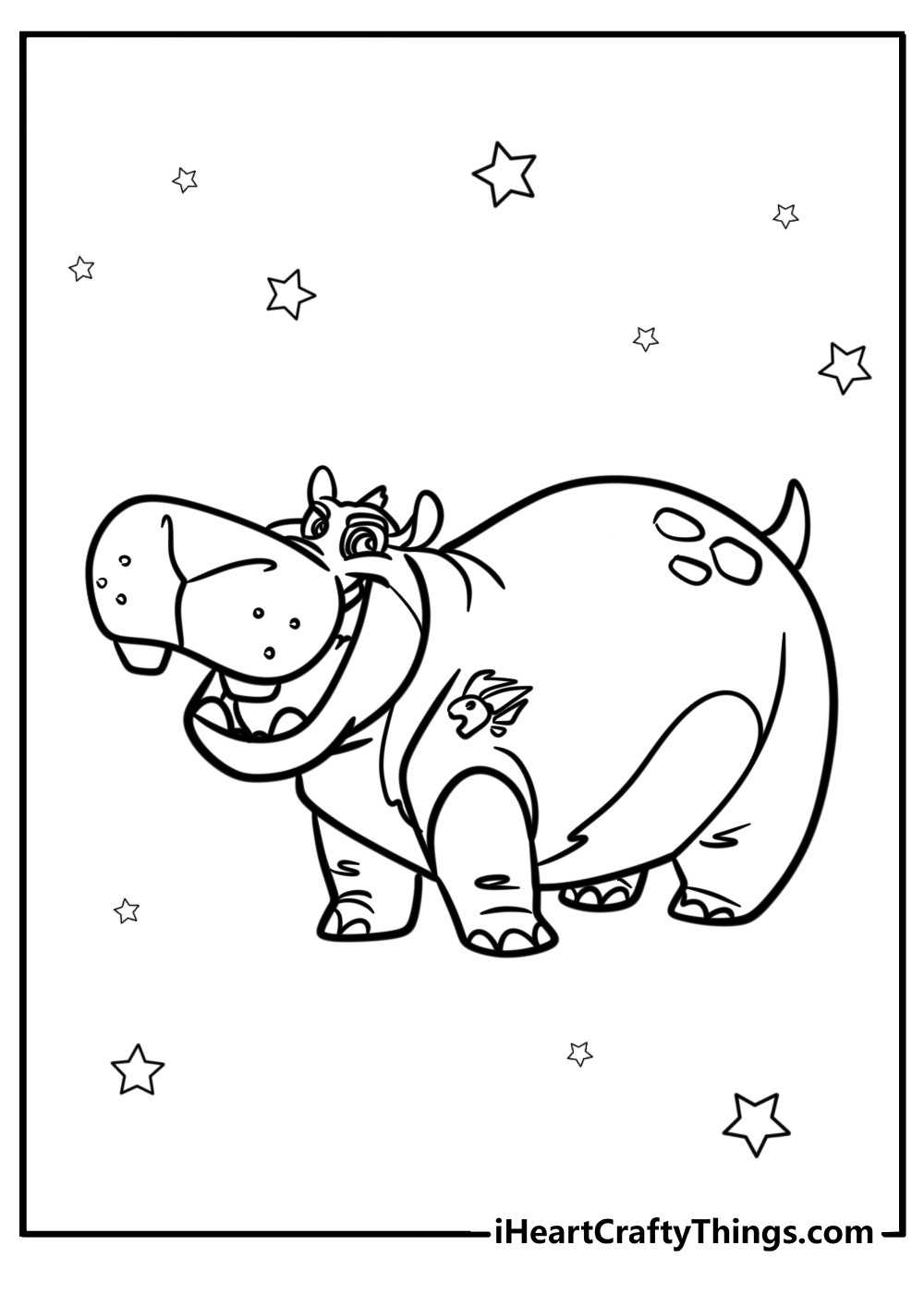 Beshte with a big smile detailed coloring sheet