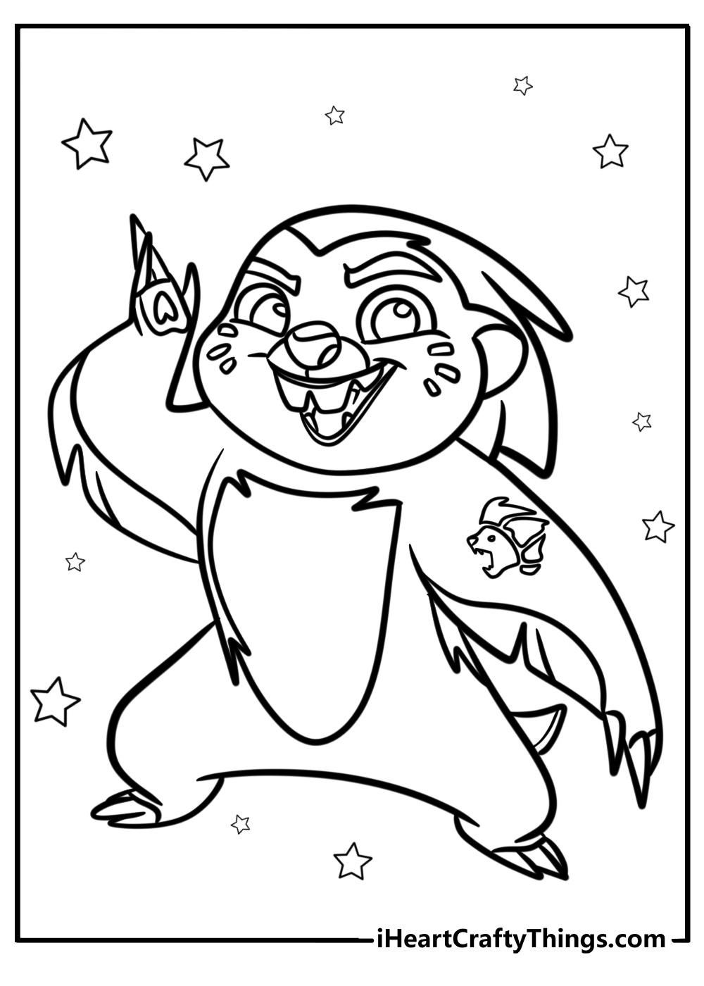 Bunga being brave free lion guard coloring page pdf