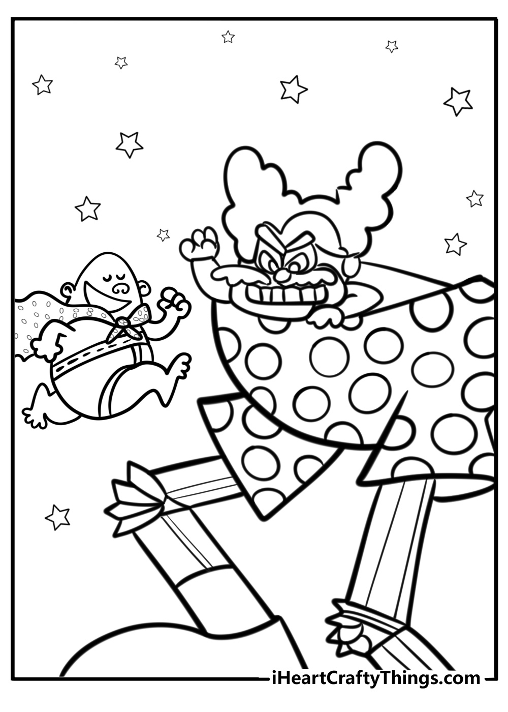 Captain underpants battling professor poopypants free coloring page pdf