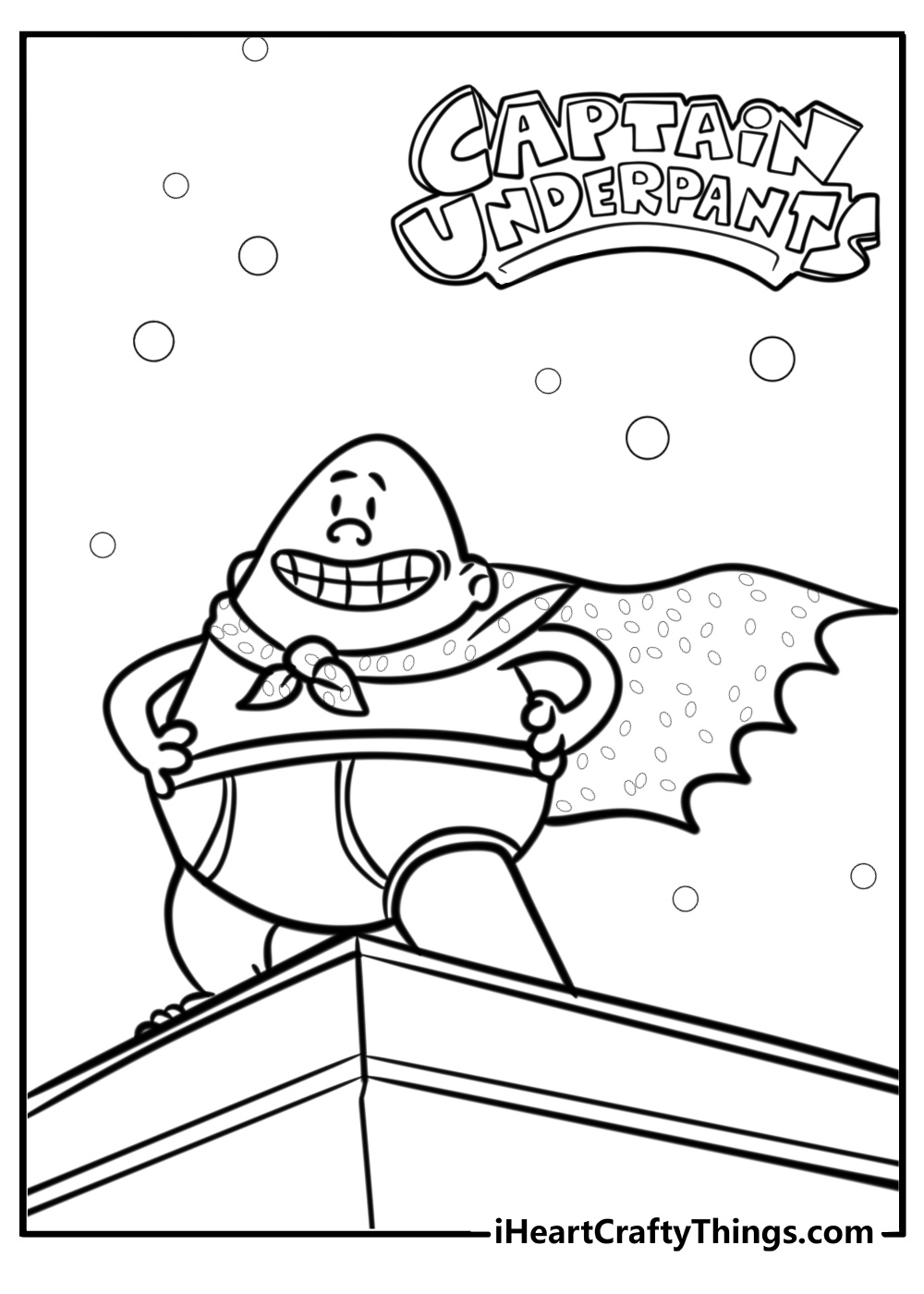 Captain underpants in action saving the city free coloring page pdf