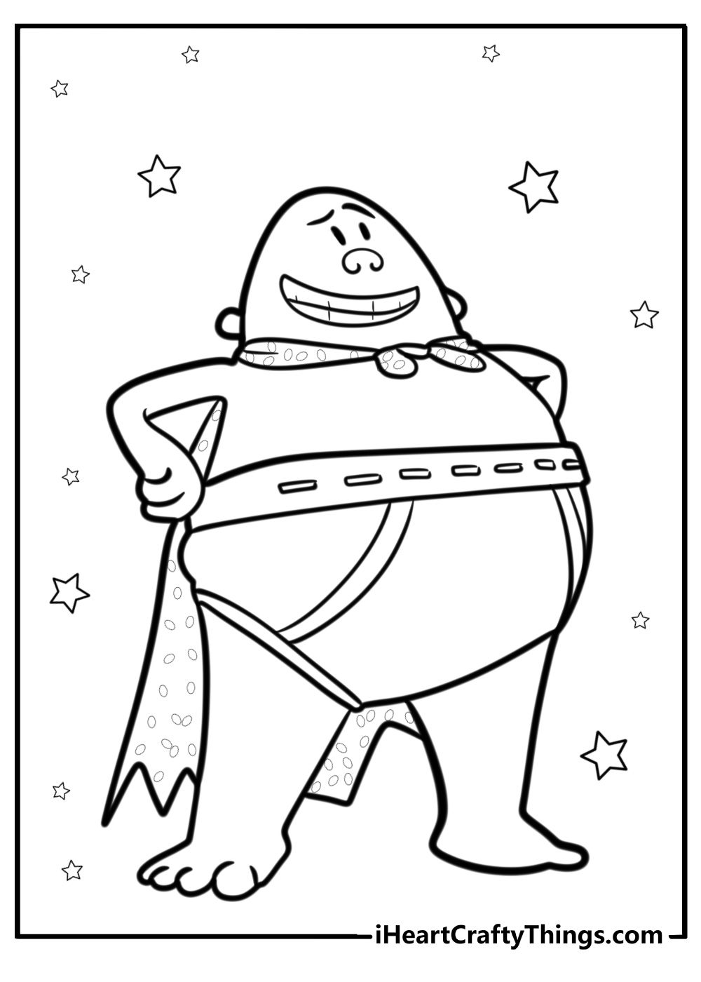 Captain underpants laughing heroically fun printable coloring sheet