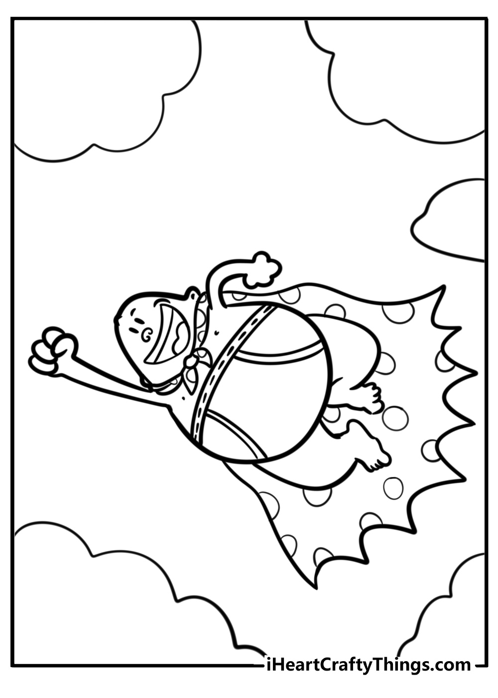 Captain underpants saving the day fun coloring sheet