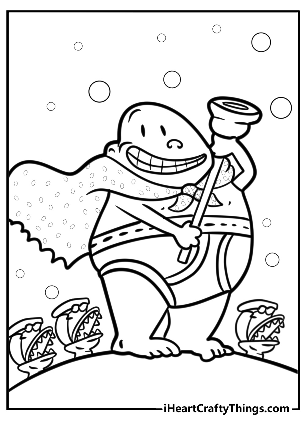 Captain underpants striking a heroic pose detailed coloring sheet