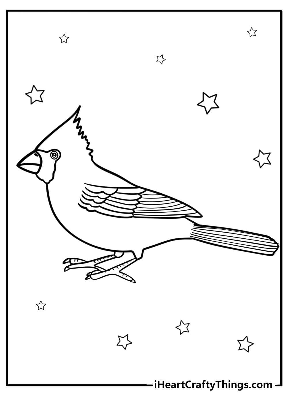 Cardinal coloring pages