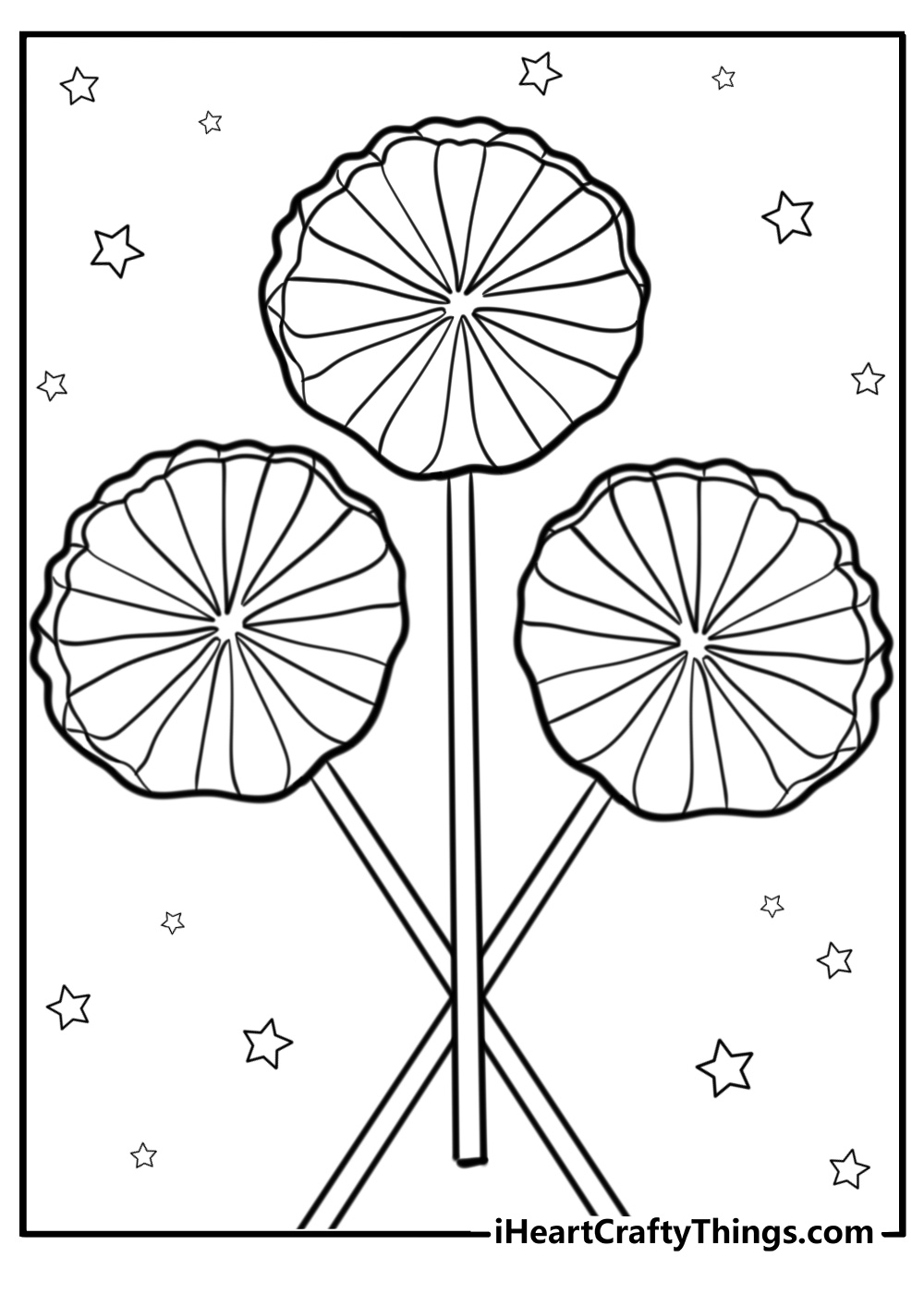 Detailed lollipop with intricate patterns coloring sheet