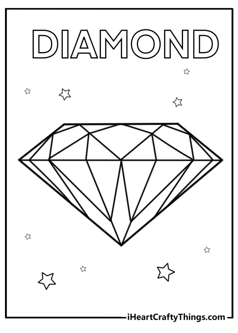 24 New Diamond Coloring Pages (100 Free To Print)