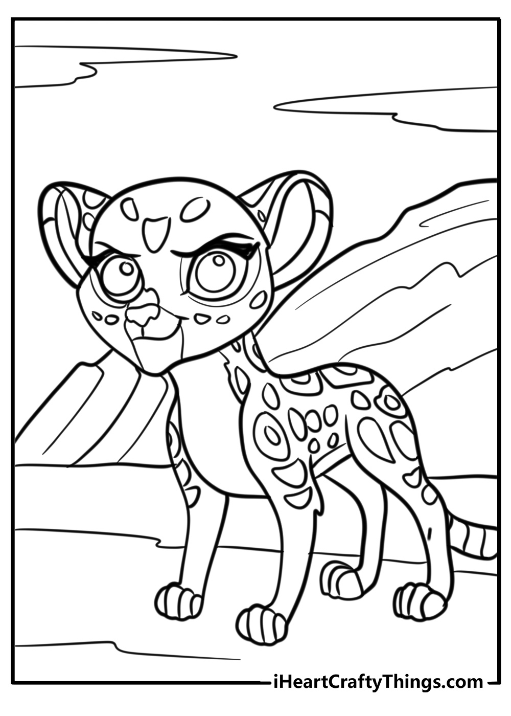 Fuli ready for action fun lion guard coloring sheet