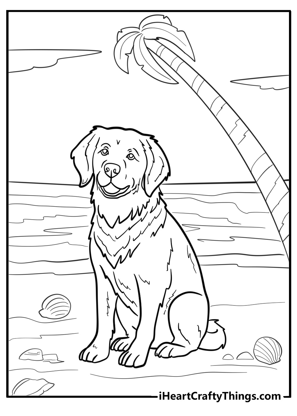 Golden retriever coloring pages