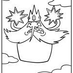 Ice king casting a spell detailed adventure time coloring sheet