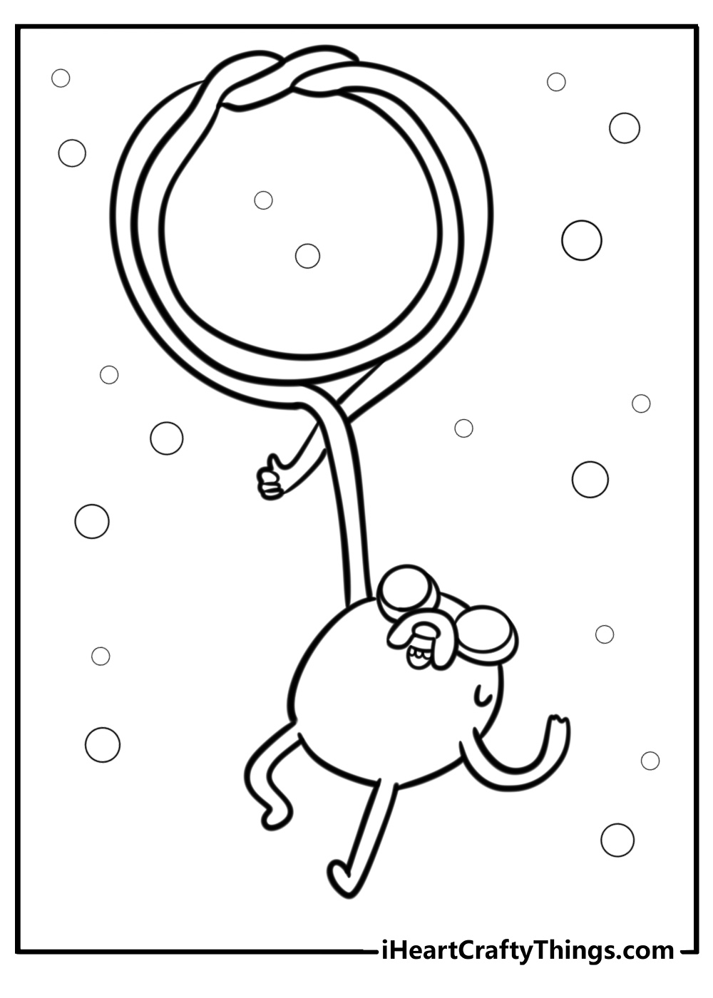 Jake using his stretching powers detailed coloring sheet