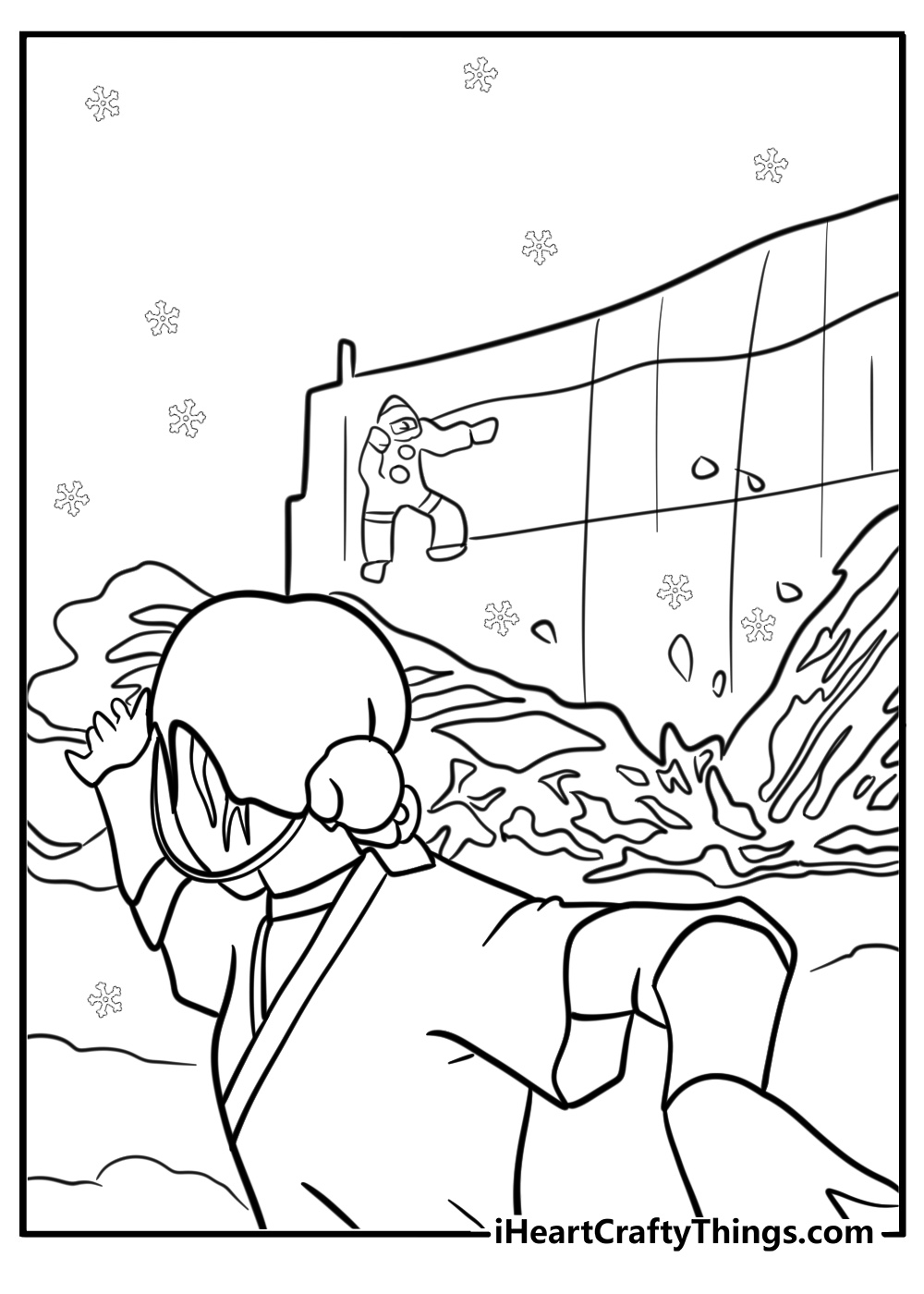 Katara waterbending in battle detailed coloring sheet