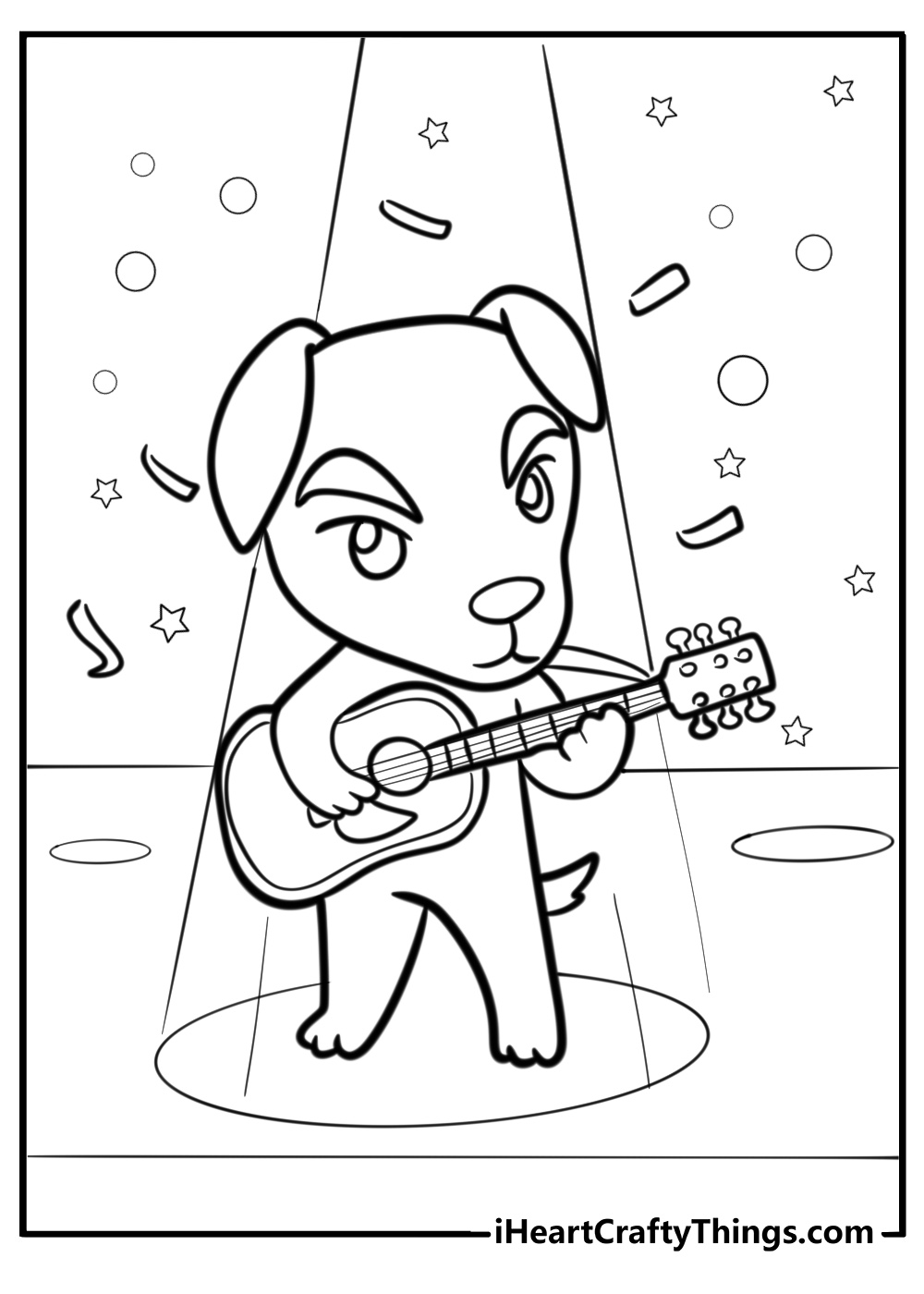 Kk slider performing at a concert fun coloring sheet