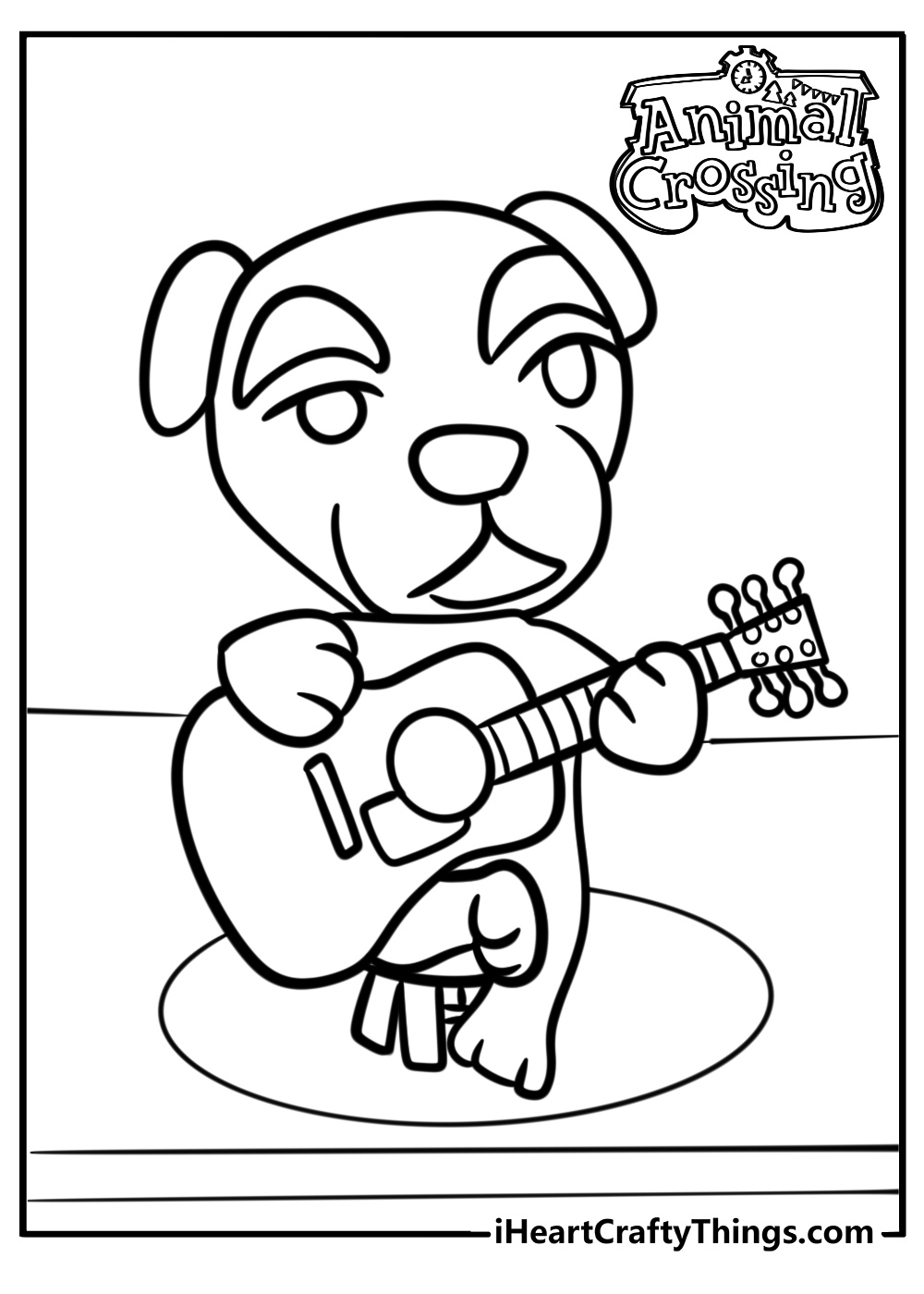 Kk slider singing on stage coloring page for kids