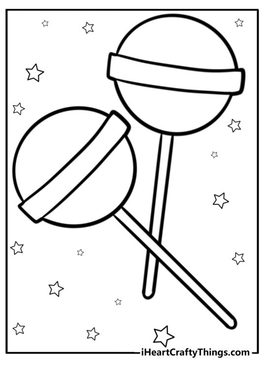 Lollipop coloring pages