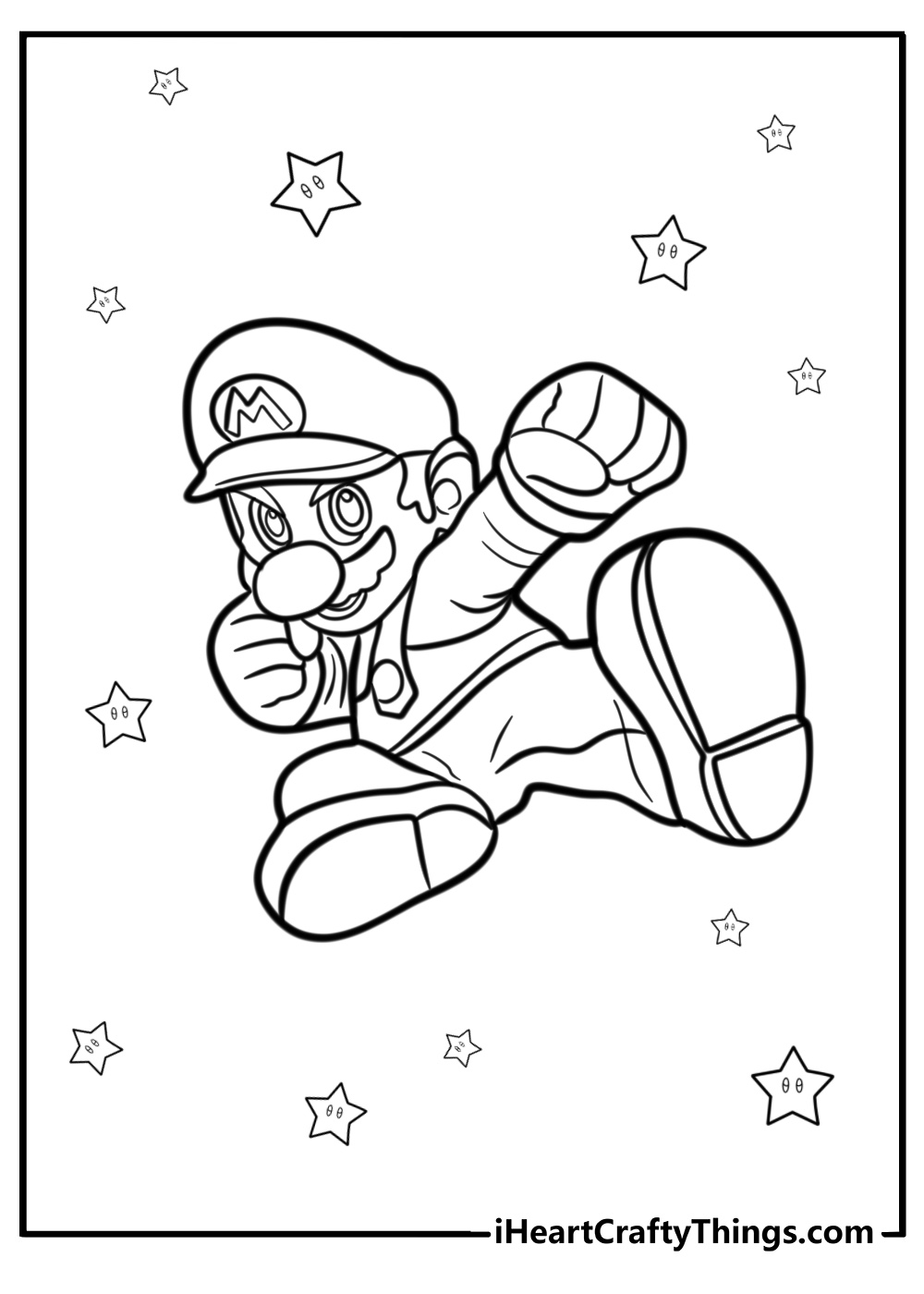 Mario in super smash bros battle coloring page for kids