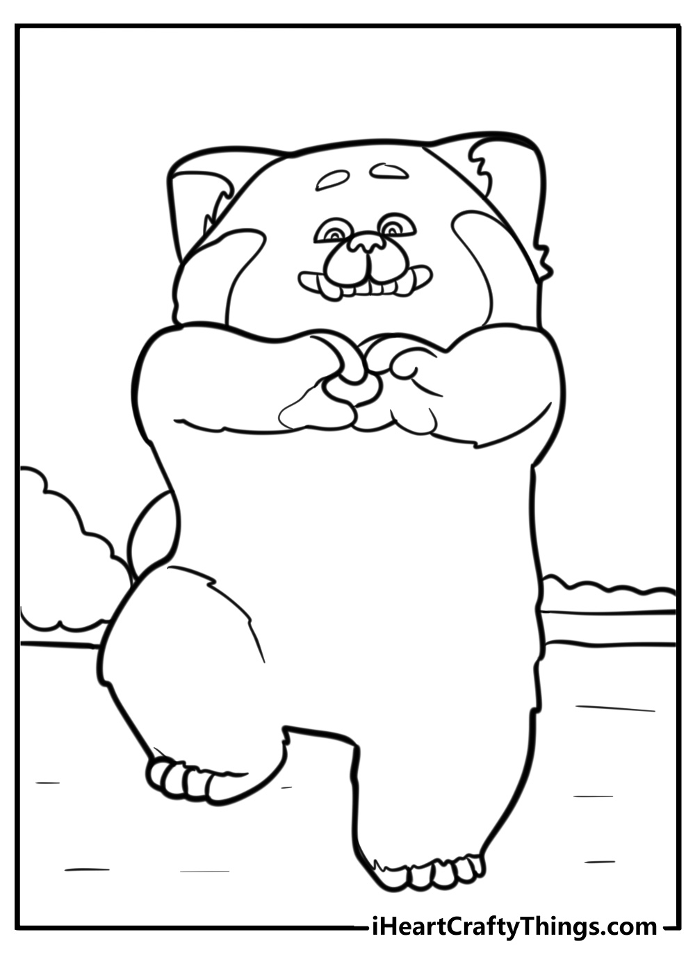 Mei lee in her panda form coloring page