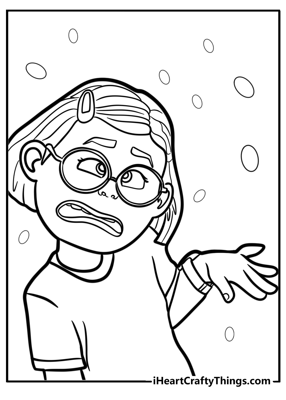 Mei lee transforming into a red panda detailed coloring sheet