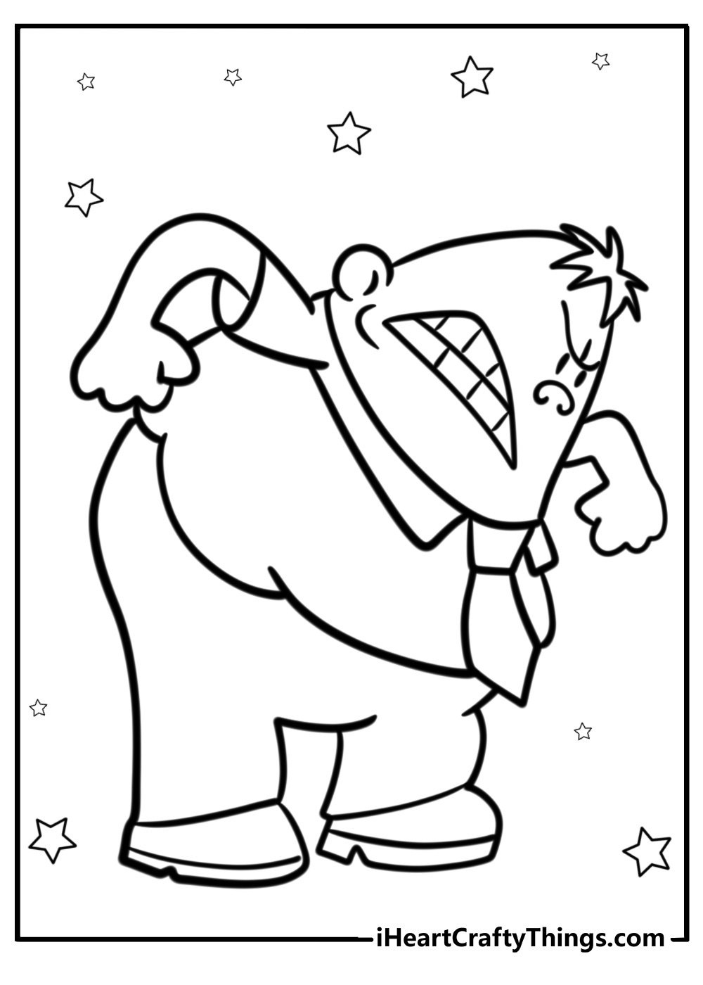 Mr krupp transforming into captain underpants coloring page