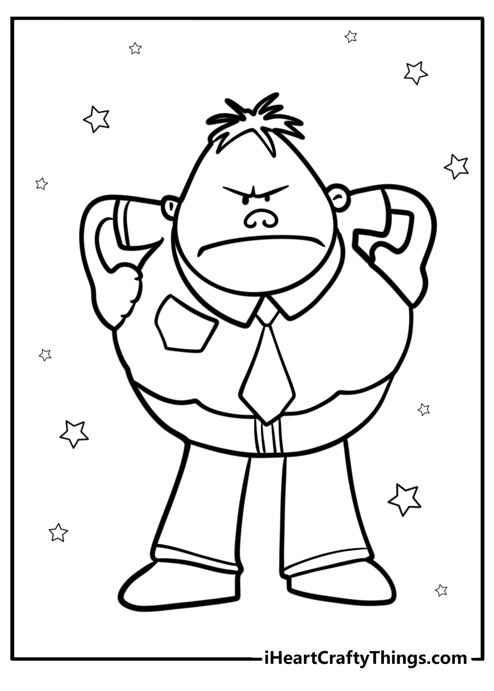 Mr krupp turning into captain underpants free printable coloring page