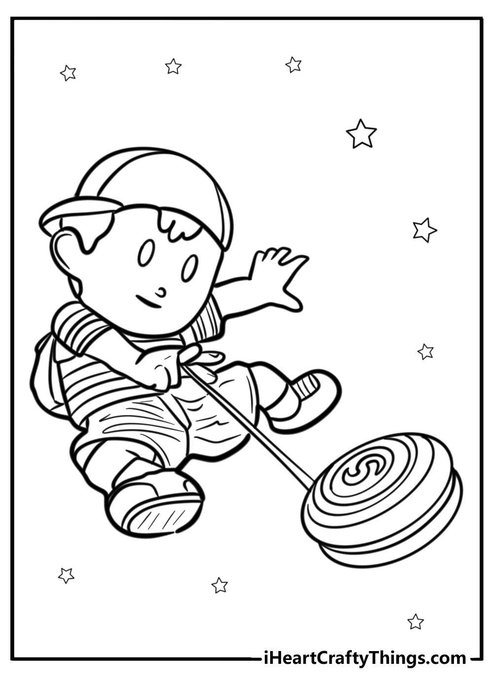 Ness with psychic powers fun smash bros coloring sheet