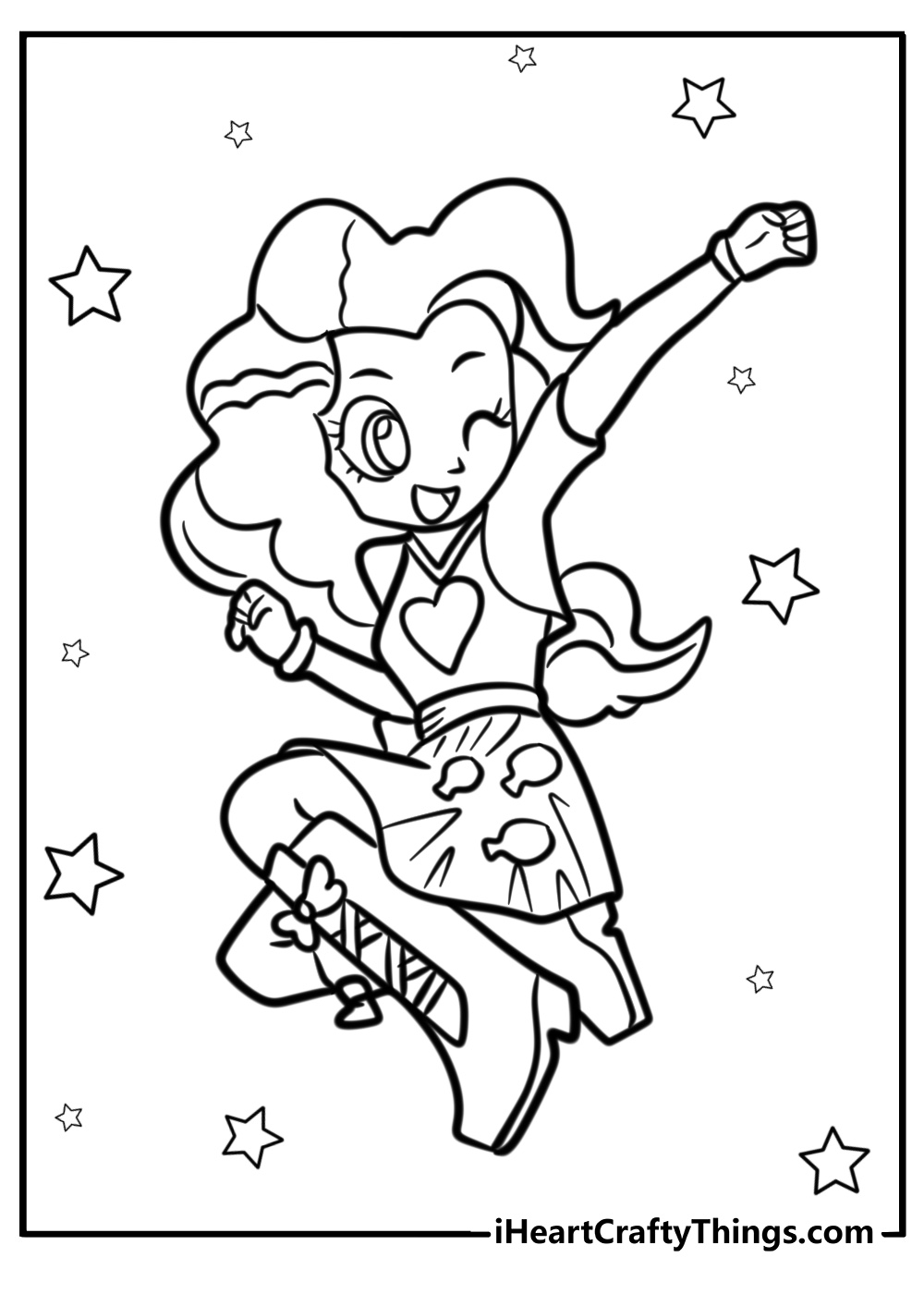 Pinkie pie at a fun party coloring page for kids