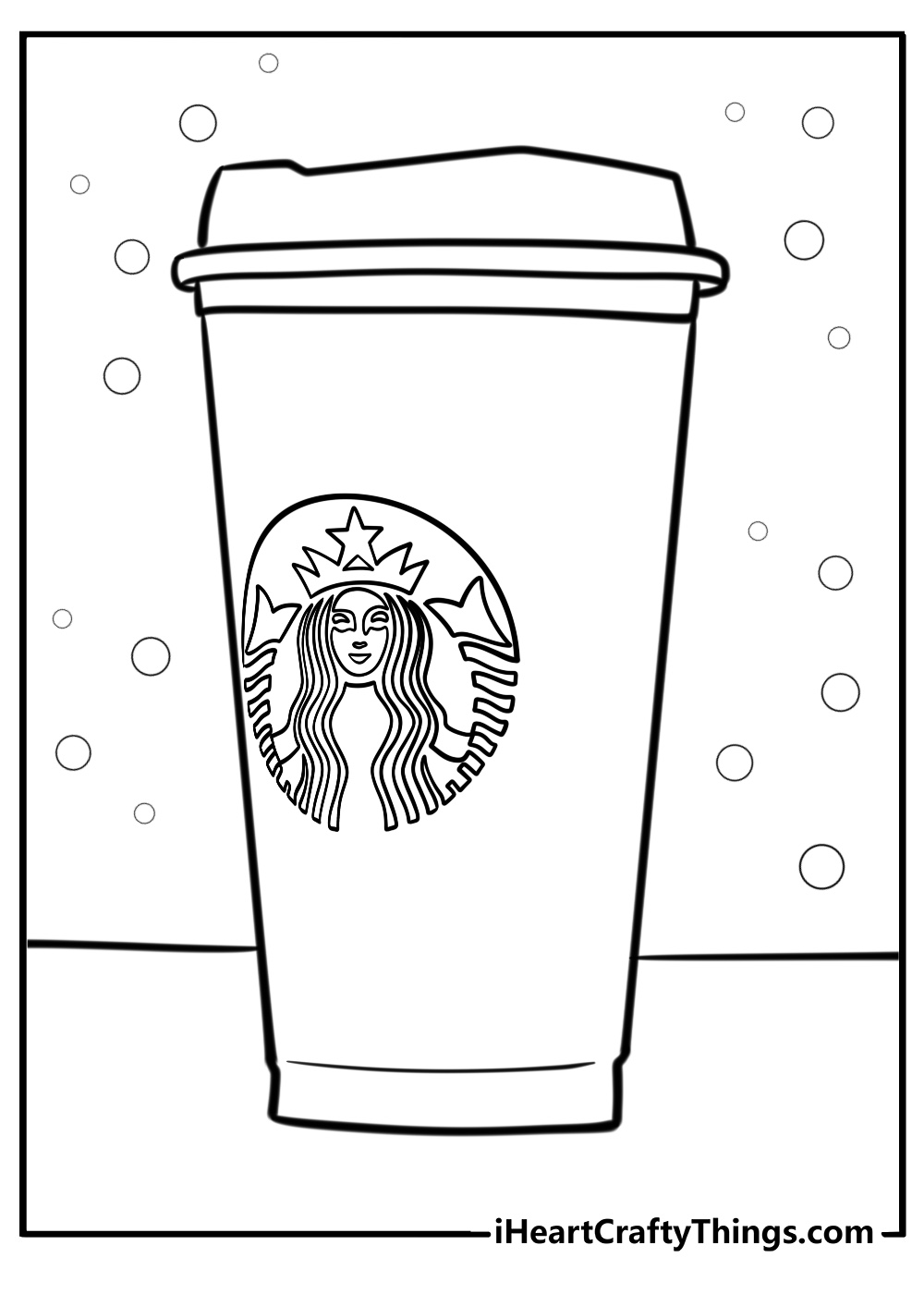 Reusable starbucks cup free coloring page pdf