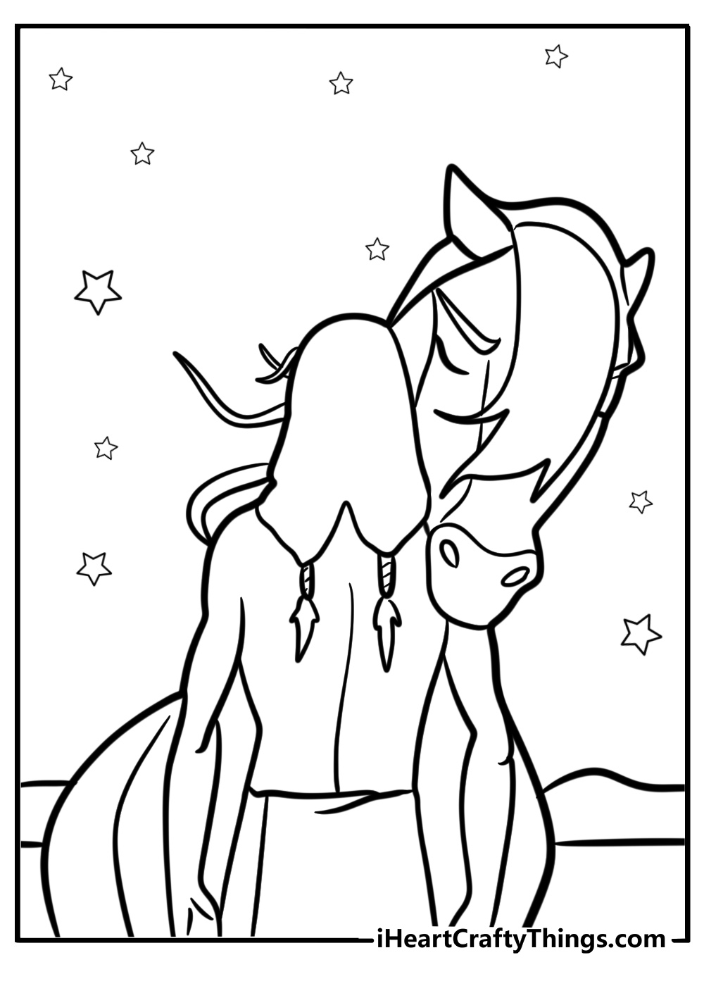 Spirit and little creek bonding detailed coloring sheet