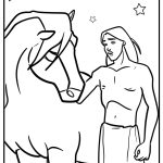 Spirit and little creek sharing a moment fun printable coloring sheet