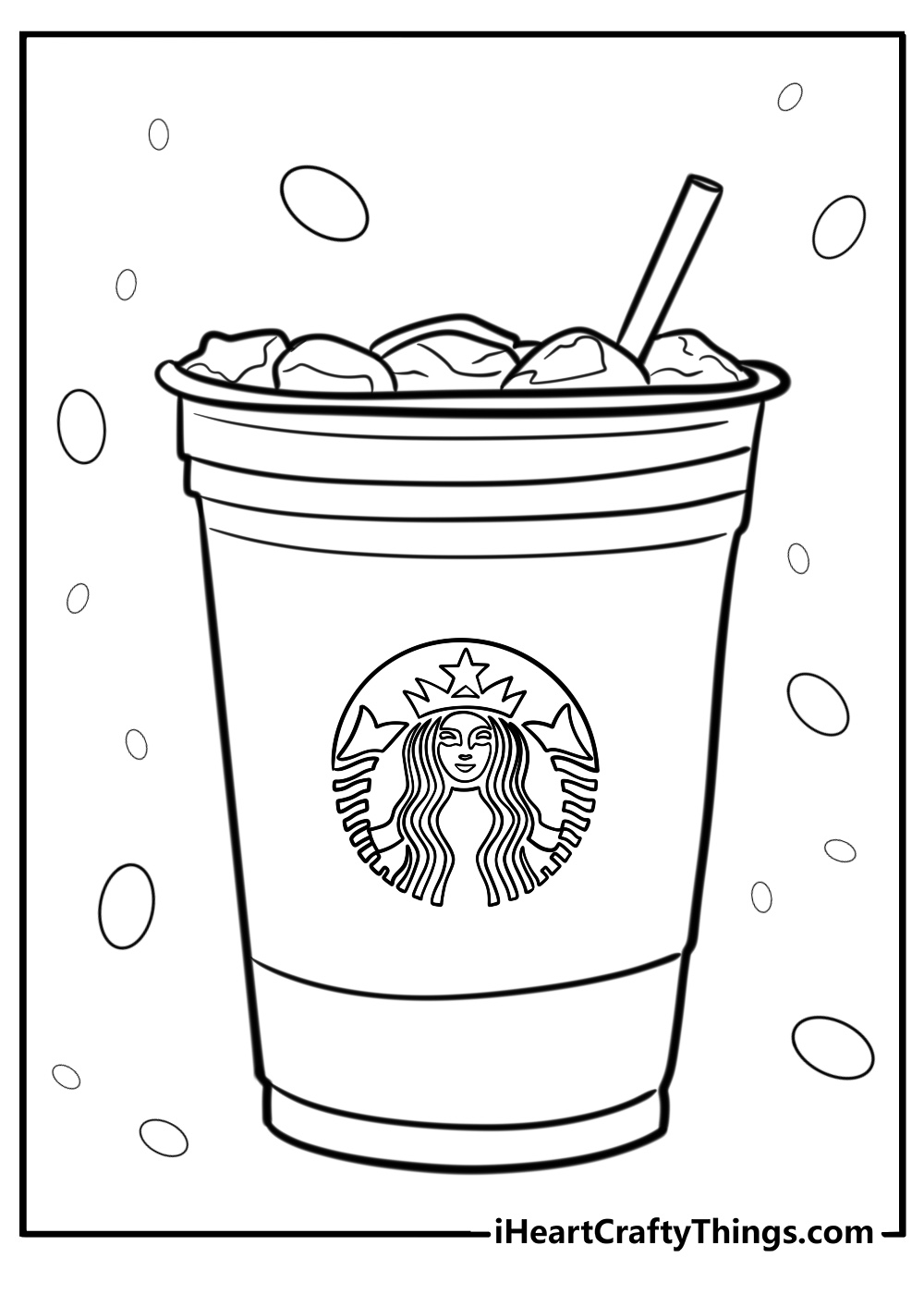 Starbucks cold brew with icefun printable coloring sheet