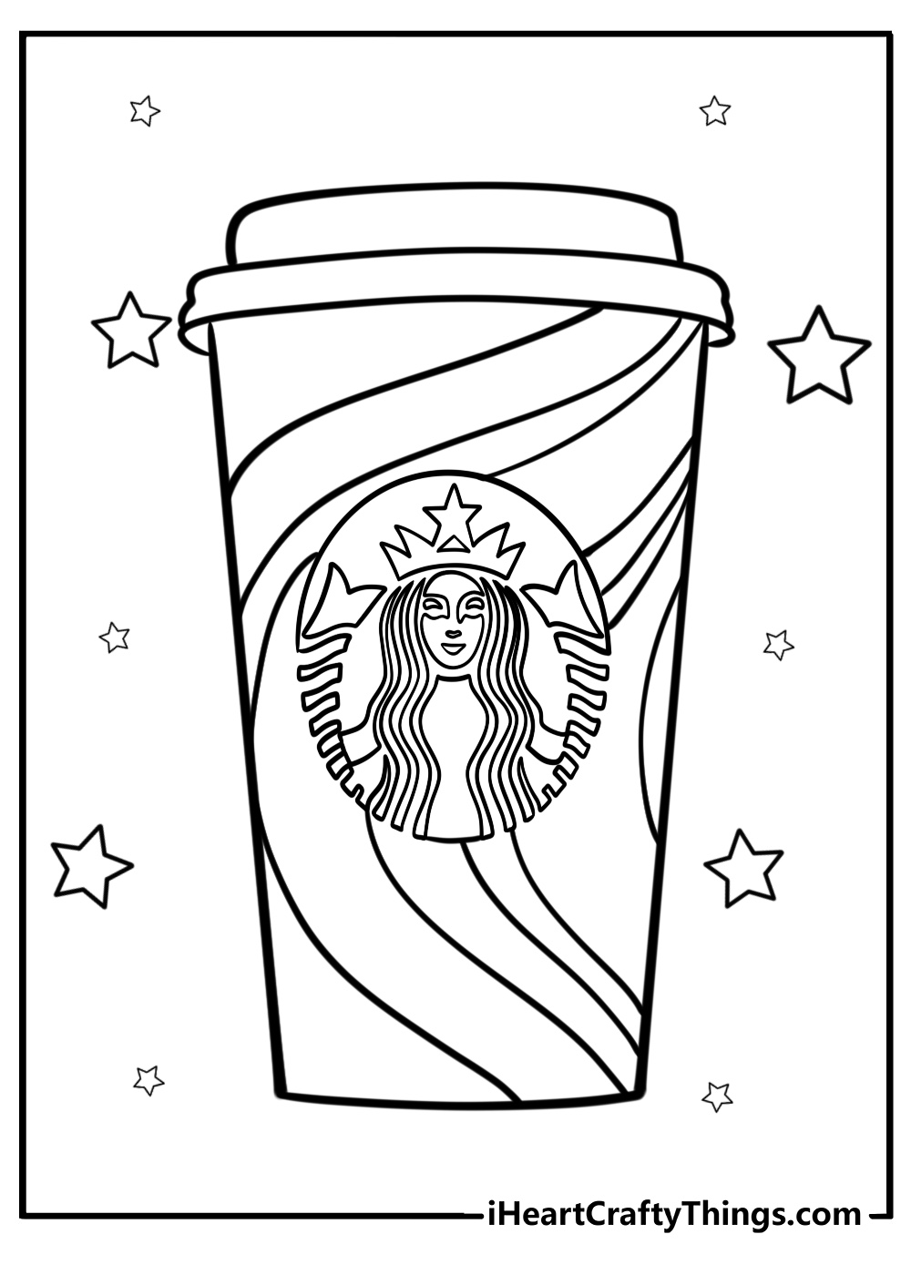 Starbucks holiday cup free printable coloring page