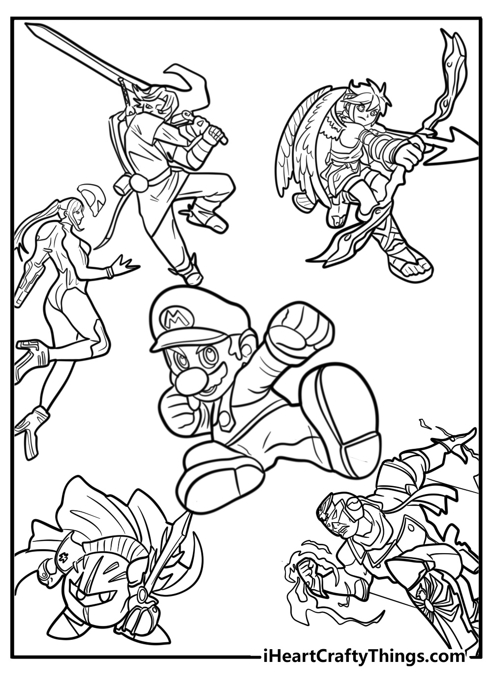 Super smash bros coloring pages