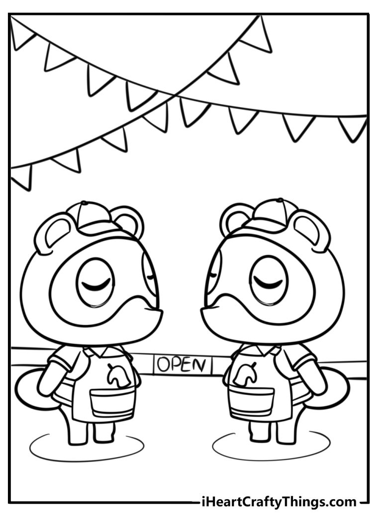 26 New Animal Crossing Coloring Pages (100% Free To Print)
