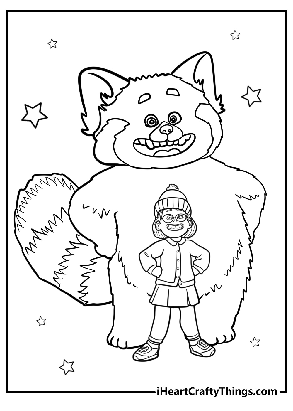 Turning red coloring pages