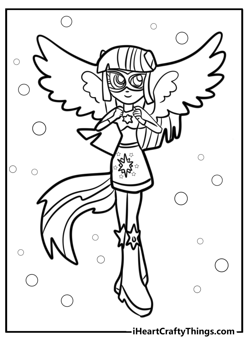 Twilight sparkle using magic free printable coloring page