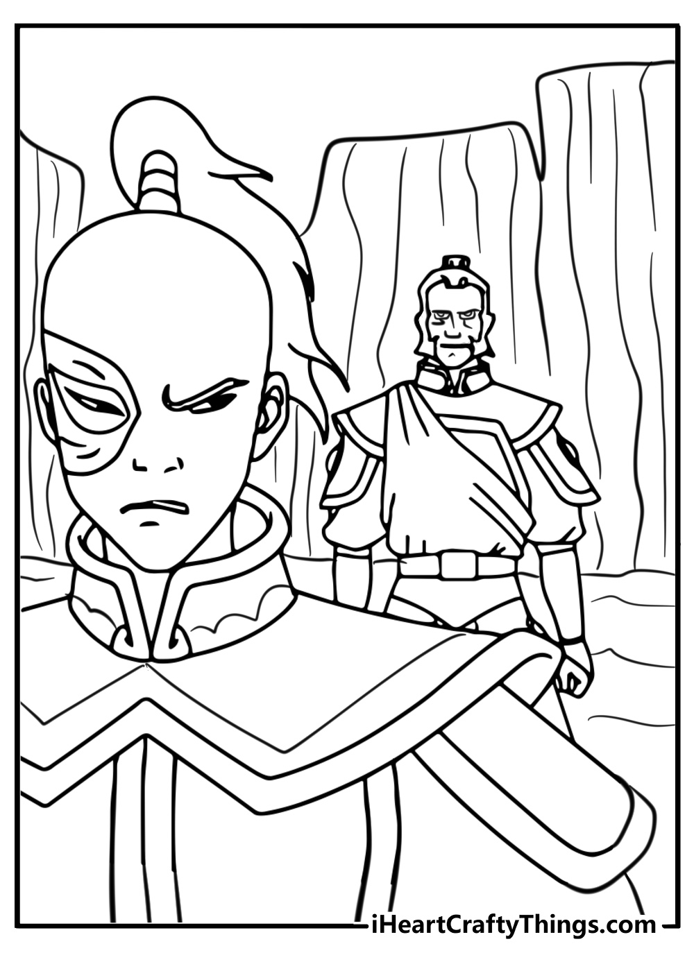 Zuko and iroh together fun avatar coloring sheet